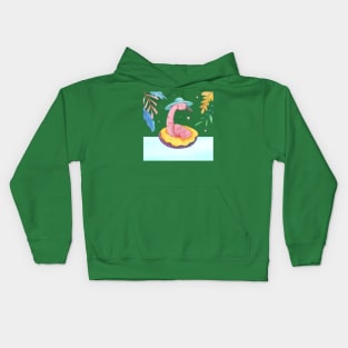 Summer Season Funny Flamingo Kids Hoodie